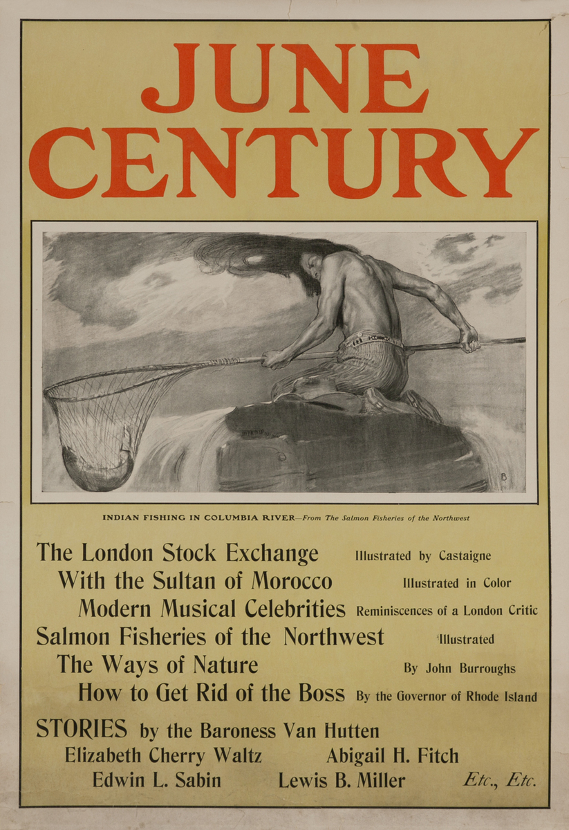 June Century, Indian Fishing in the Columbia River - From the Salmon Fisheries of the Northwest