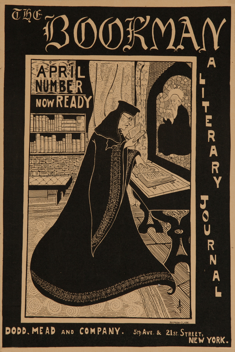 The Bookman April Number,  American Literary Poster