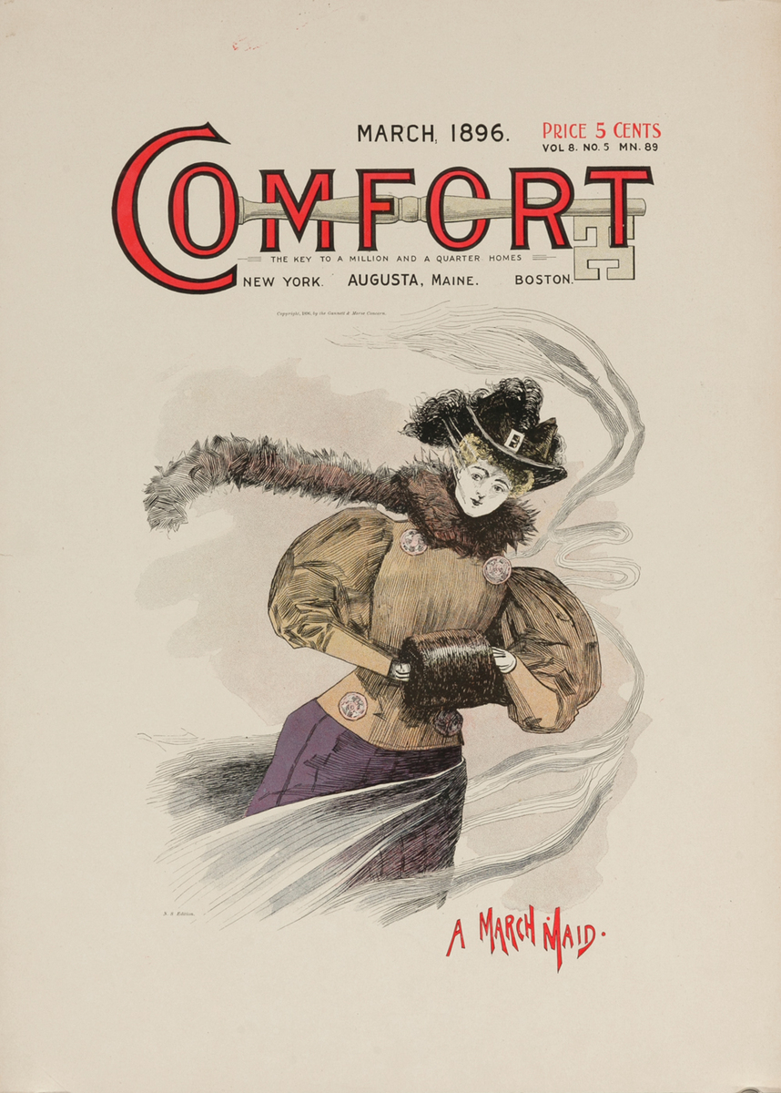 Comfort March 1896 American Literary Poster