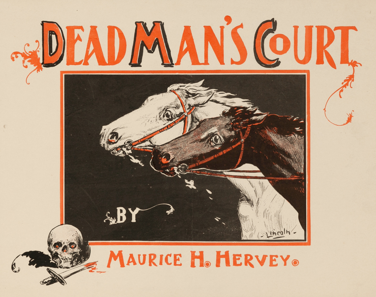 Dead Man's Court, by Maurice H Hervey,  American Literary Poster