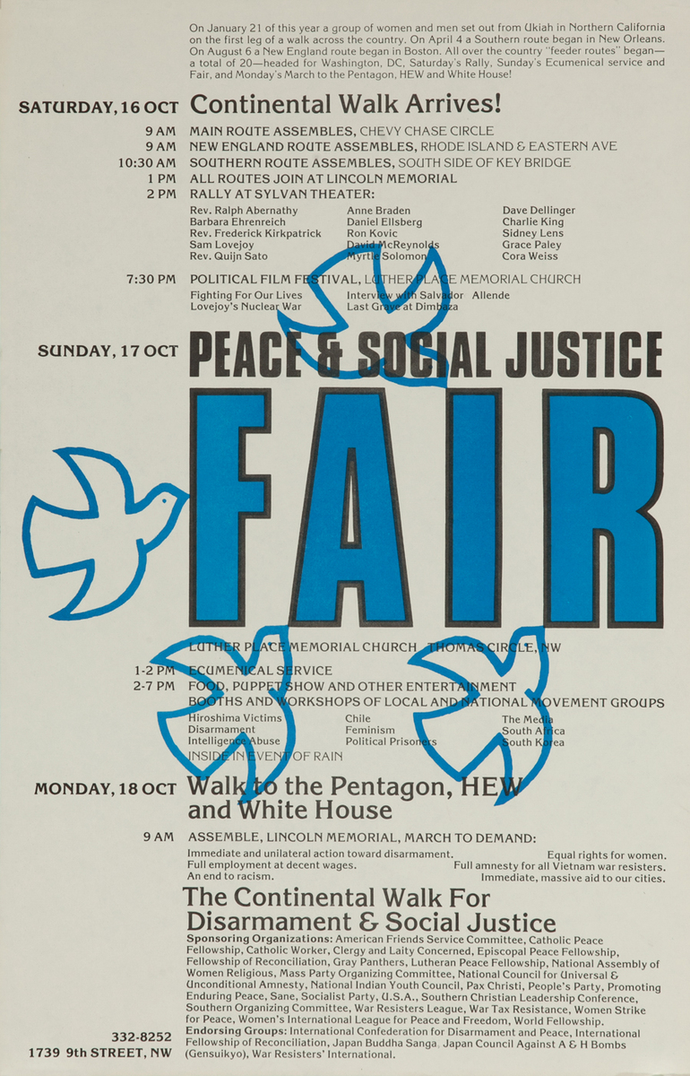 Peace and Social Justice Fair Protest Poster