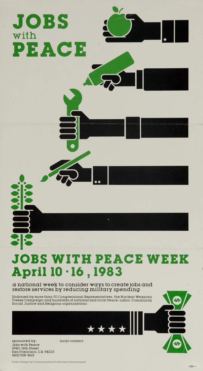 Jobs With Peace anti-Nuclear Protest Poster