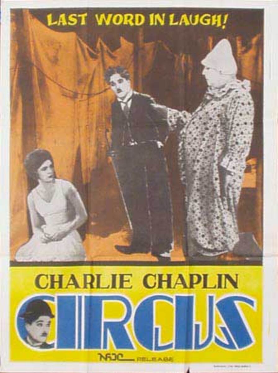 Charlie Chaplin Circus Original Movie Poster Indian Release