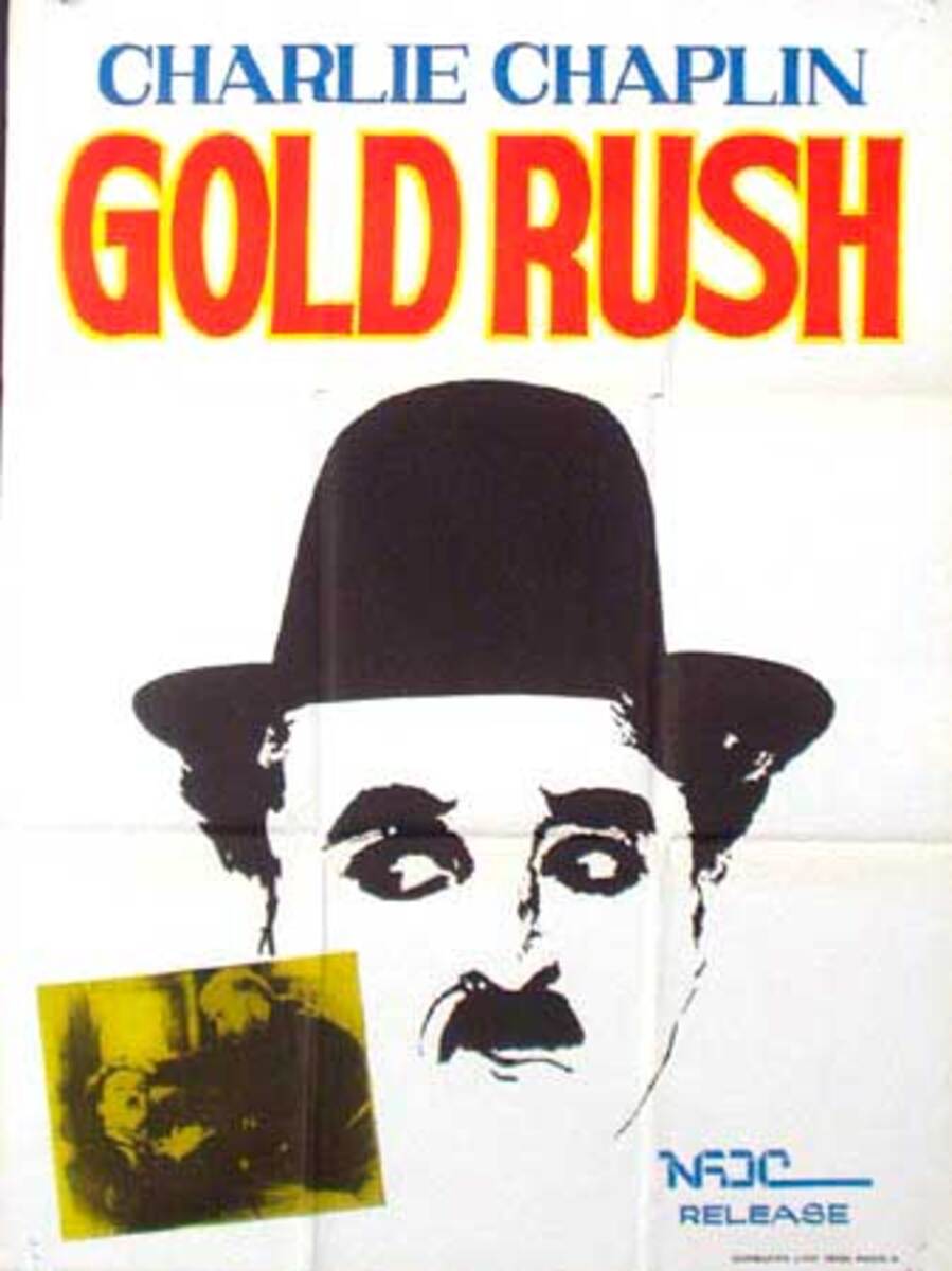 Charlie Chaplin Gold Rush Original Movie Poster Indian Release