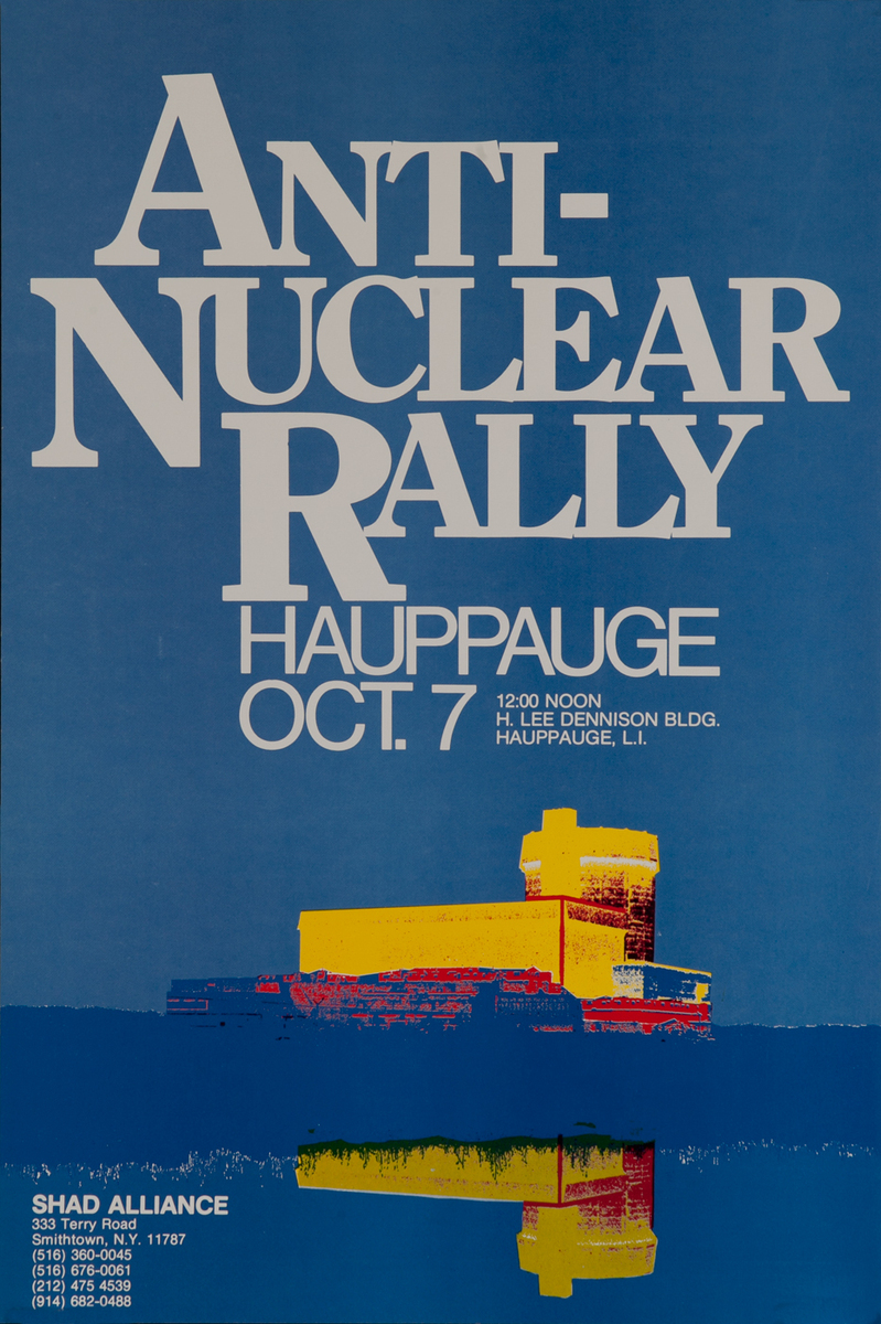 Anti-Nuclear Rally Hauppauge Oct 7, Shad Alliance Protest Poster