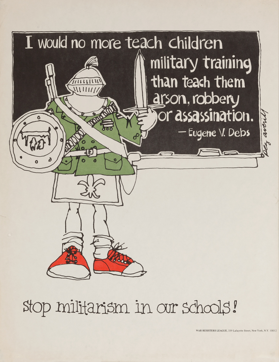 Stop Militarism in our schools! Protest Poster