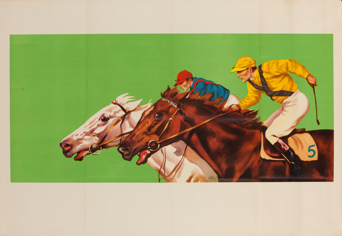 Beautiful French Horse Race Print