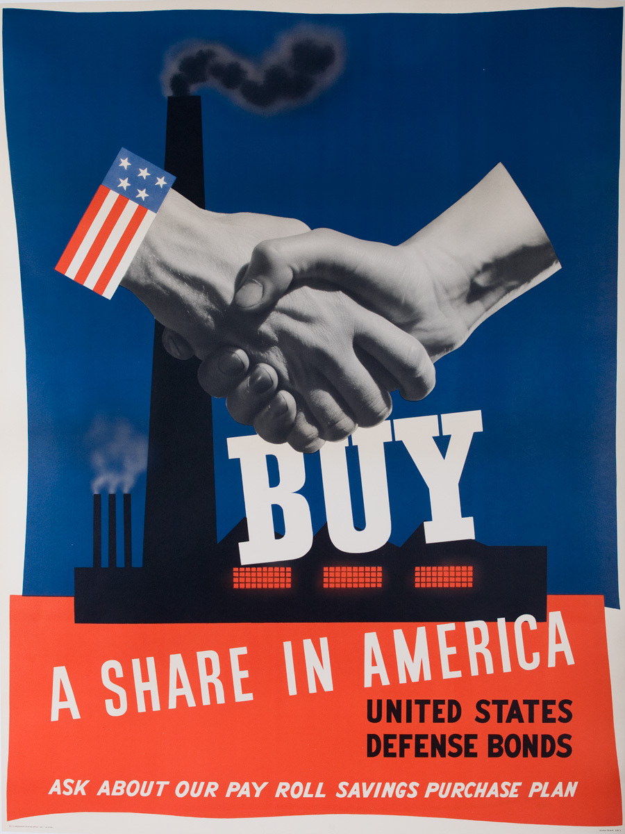 Buy a Share in America WWII Bond Poster, extra large size