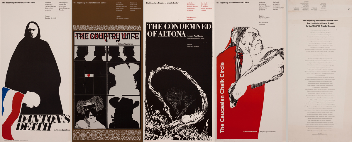 The Repertory Theater of Lincoln Center - Inaugural Season - Portflio of Posters