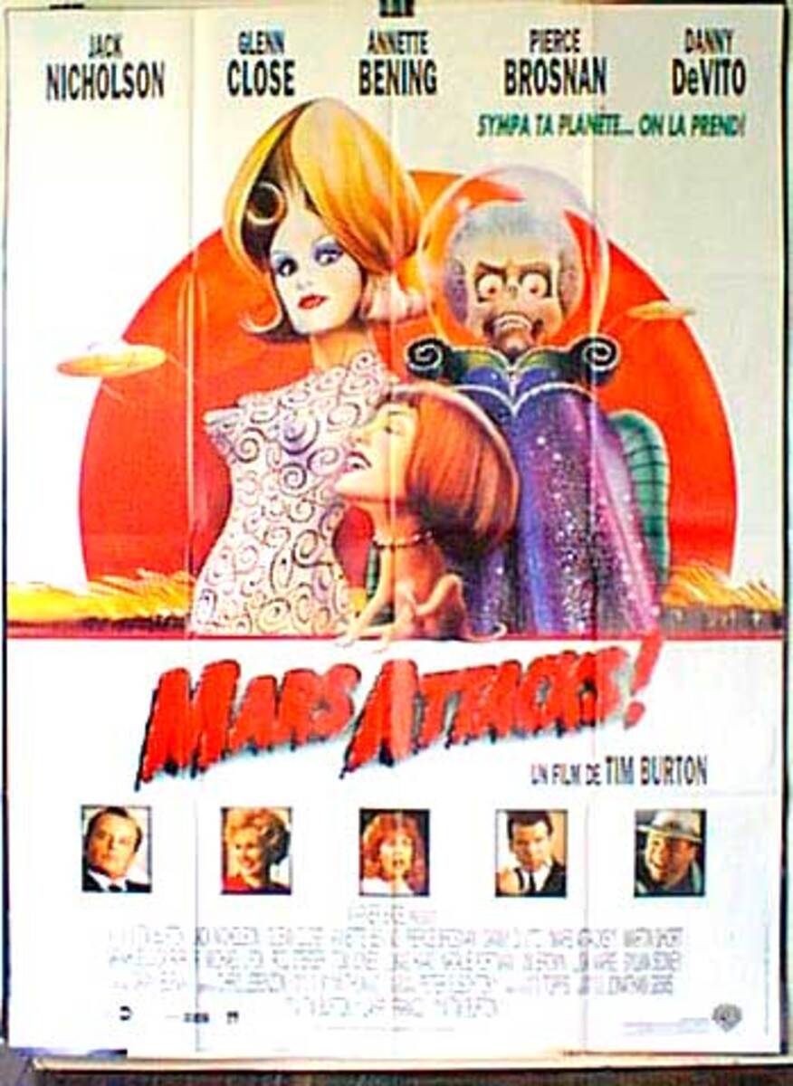 Mars Attacks Original French Movie Poster