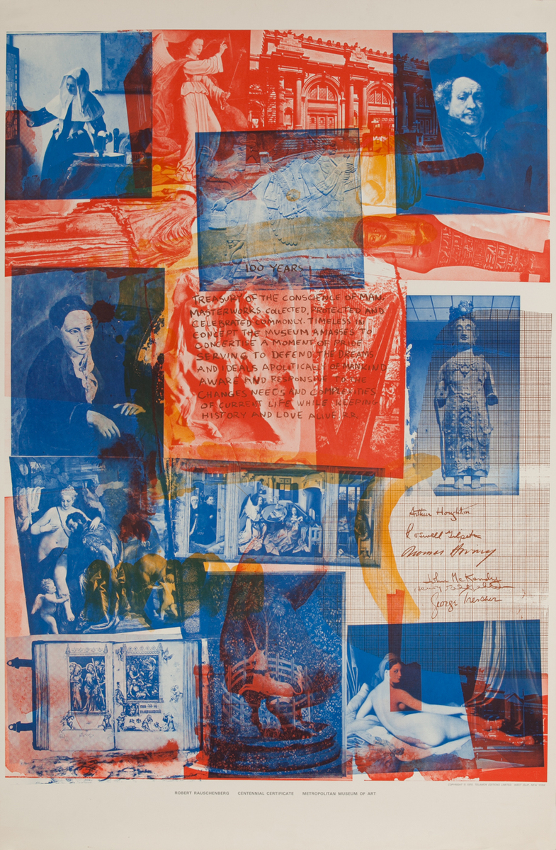 Robert Rauschenberg - Centennial Certificate - Metropolitan Museum of Art 