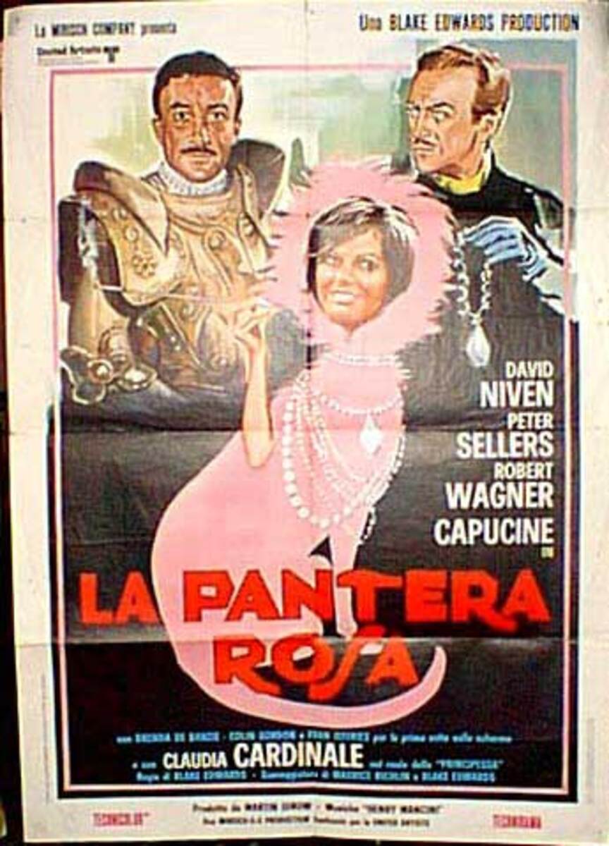 Pink Panther Italian Release Vintage Movie Poster