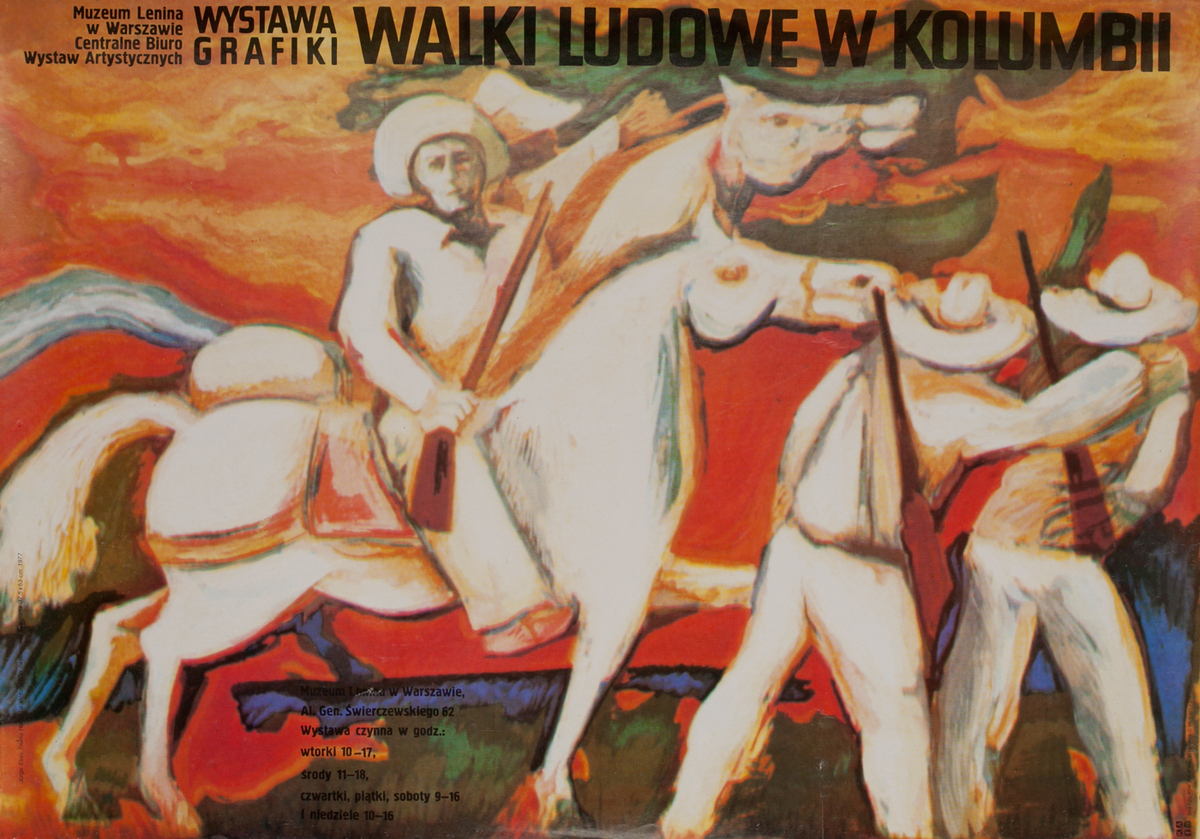 Walki Luddwe Klumbii - Folk Fight of Colombia Polish Poster