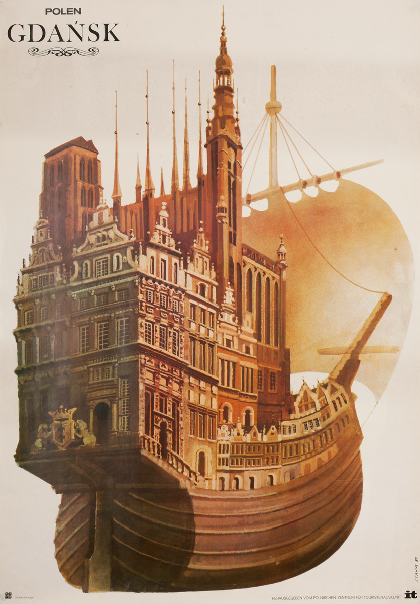 Gdansk Poland - Polen Gdansk Travel Poster