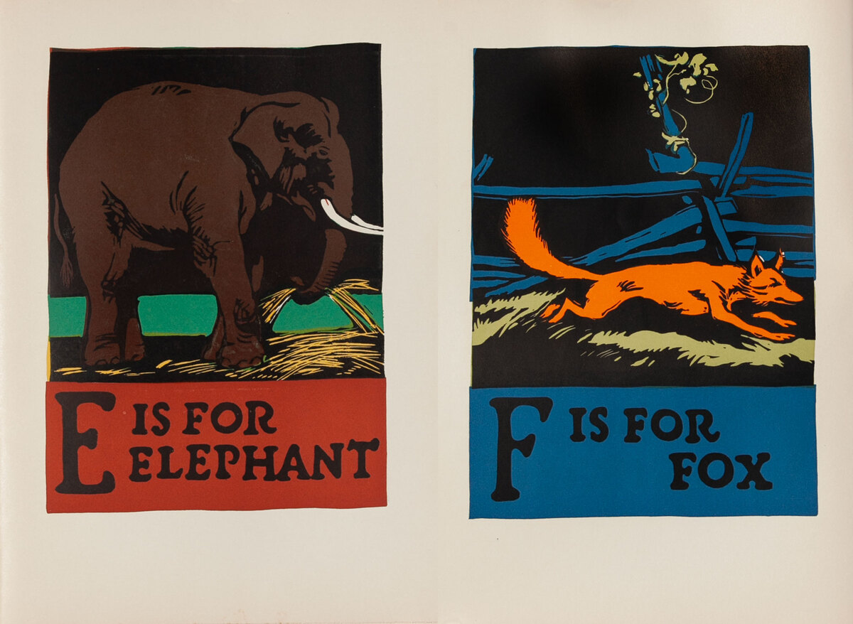 E is for Elephant - F is for Fox
