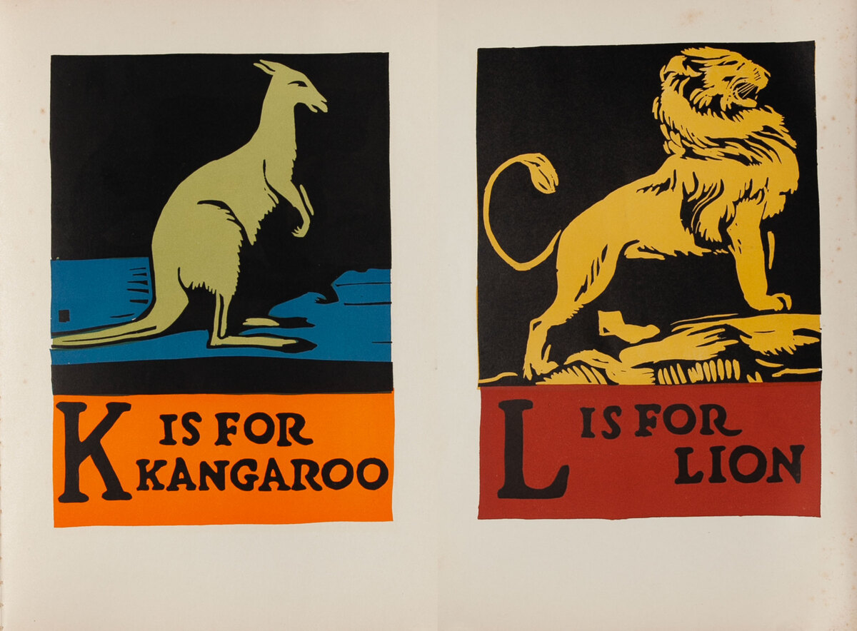K is for Kangaroo - L is for Lion