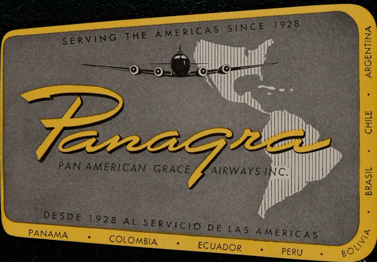 Panagra Luggage Label, Serving the Americas Since 1928