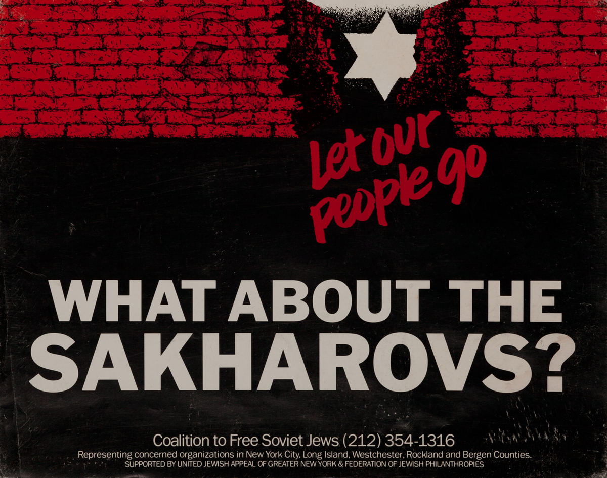 Let our people go, What about the Sakharovs? Soviet Jewery Poster