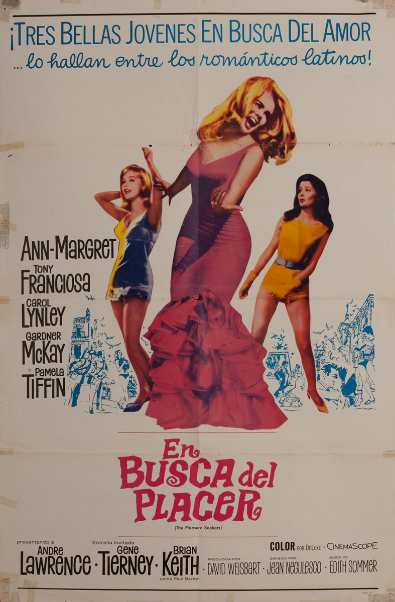 The Pleasure Seekers Original Vintage Movie Poster Spanish release