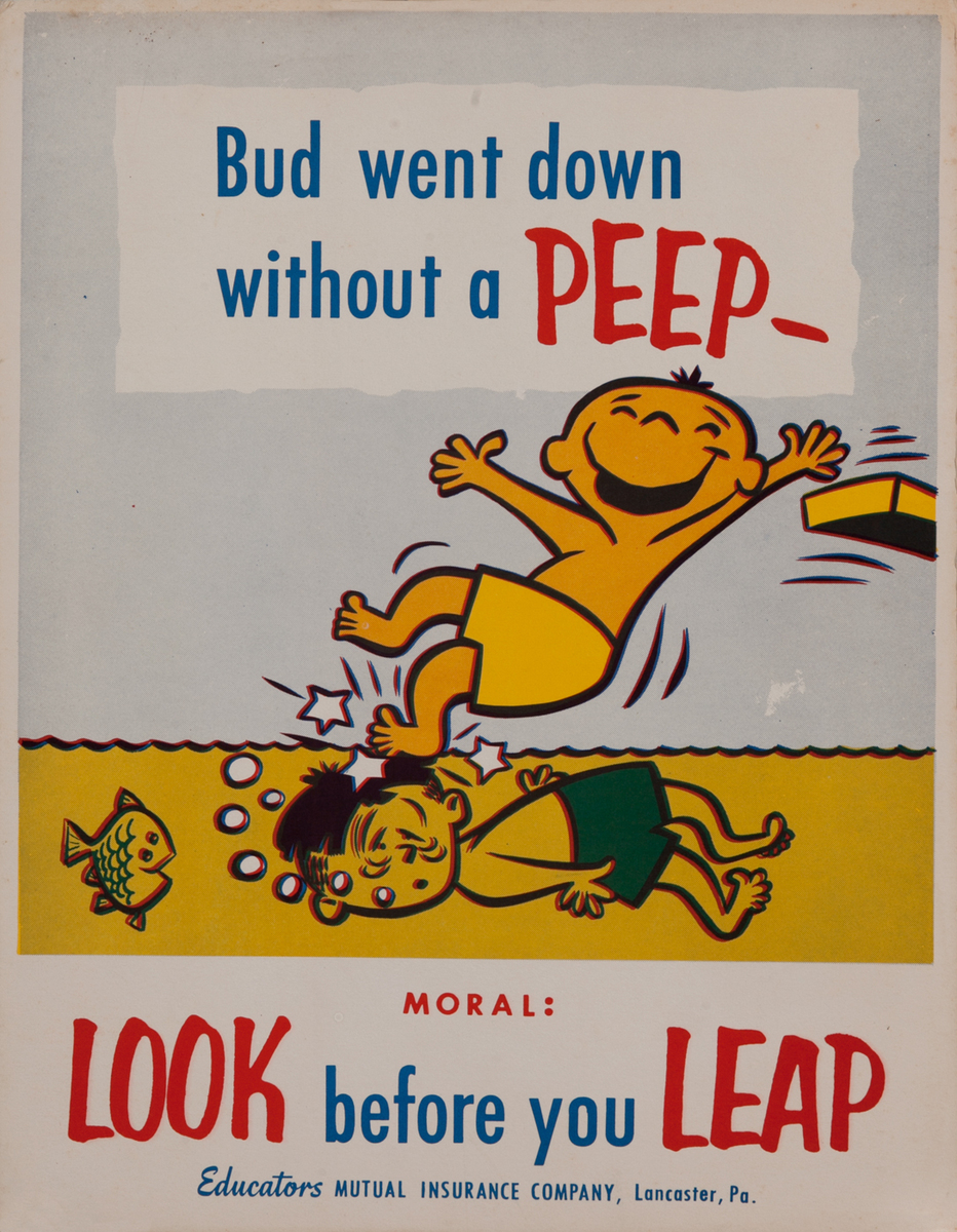 Look before you Leap, Mutual Insurance Health Poster 