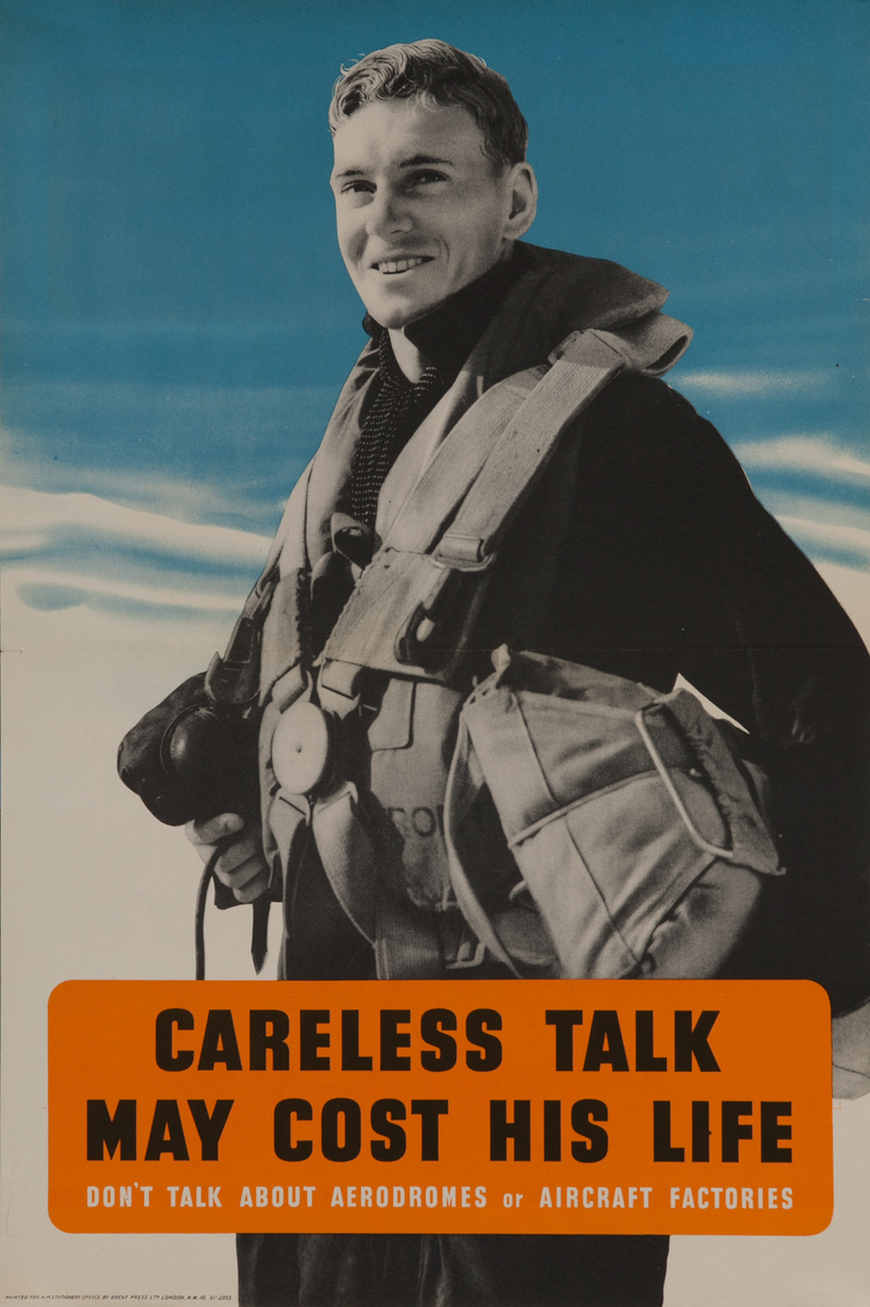 Careless Talk May Cost His Life, British WWII Poster