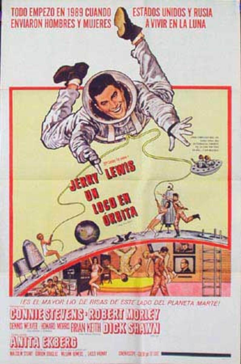 Jerry Lewis Way Way Out Original Movie Poster Spanish Release