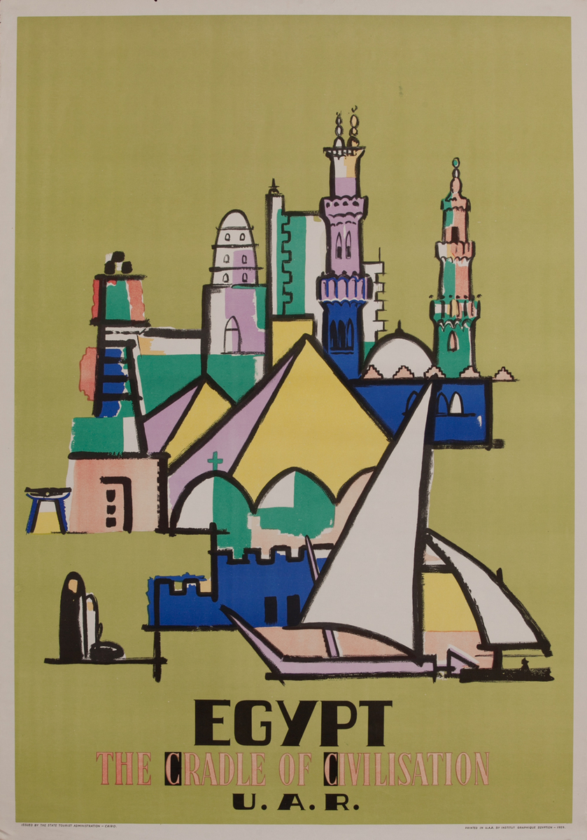 Egypt the Cradle of Civilization Travel Poster