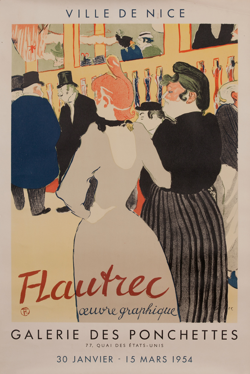 Galerie Des Ponchettes Lautrec oeuvre graphique Gallery Poster