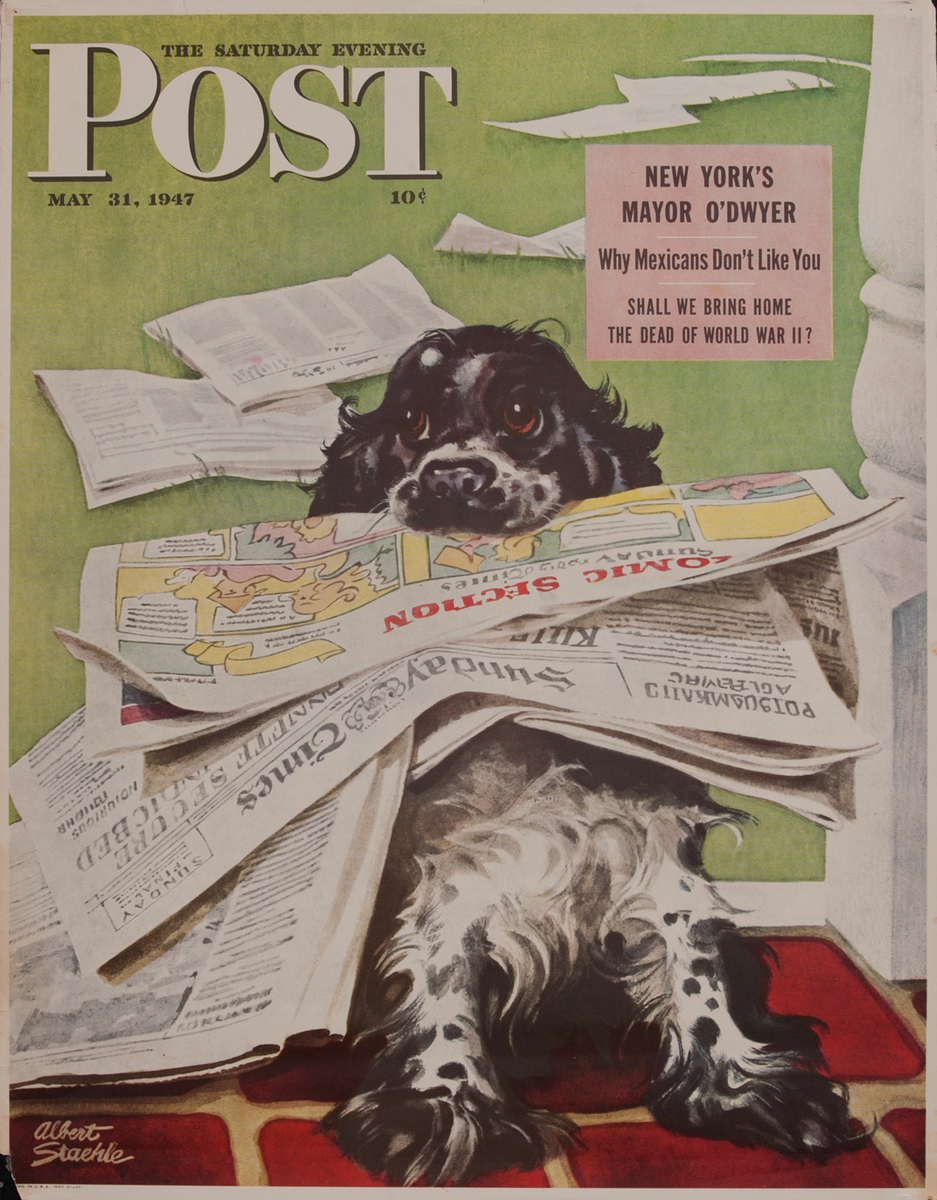 Saturday Evening Post, May 31, 1947 Newstand Advertising Poster