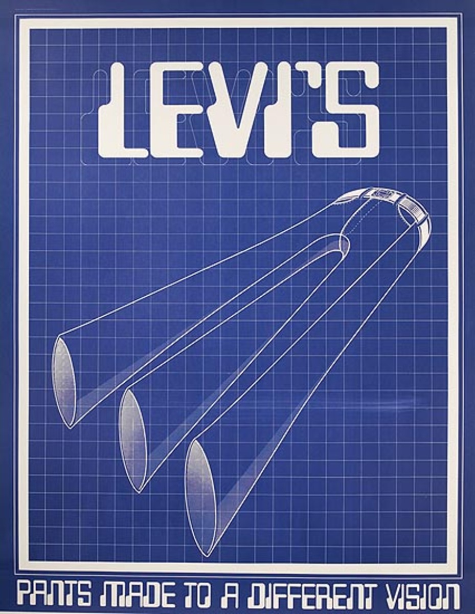 Levi's Pants Made to A Different Vision Original Advertising Poster 
