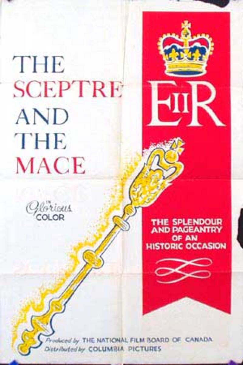 The Scepter and the Mace Queen Elizabeth Original Vintage Movie Poster