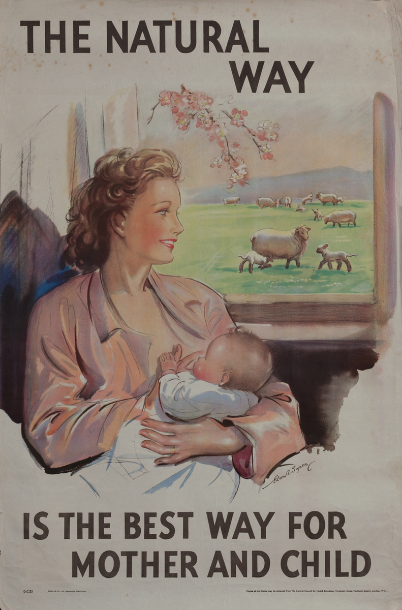 Breastfeeding, The Natural Way, British Heath Poster