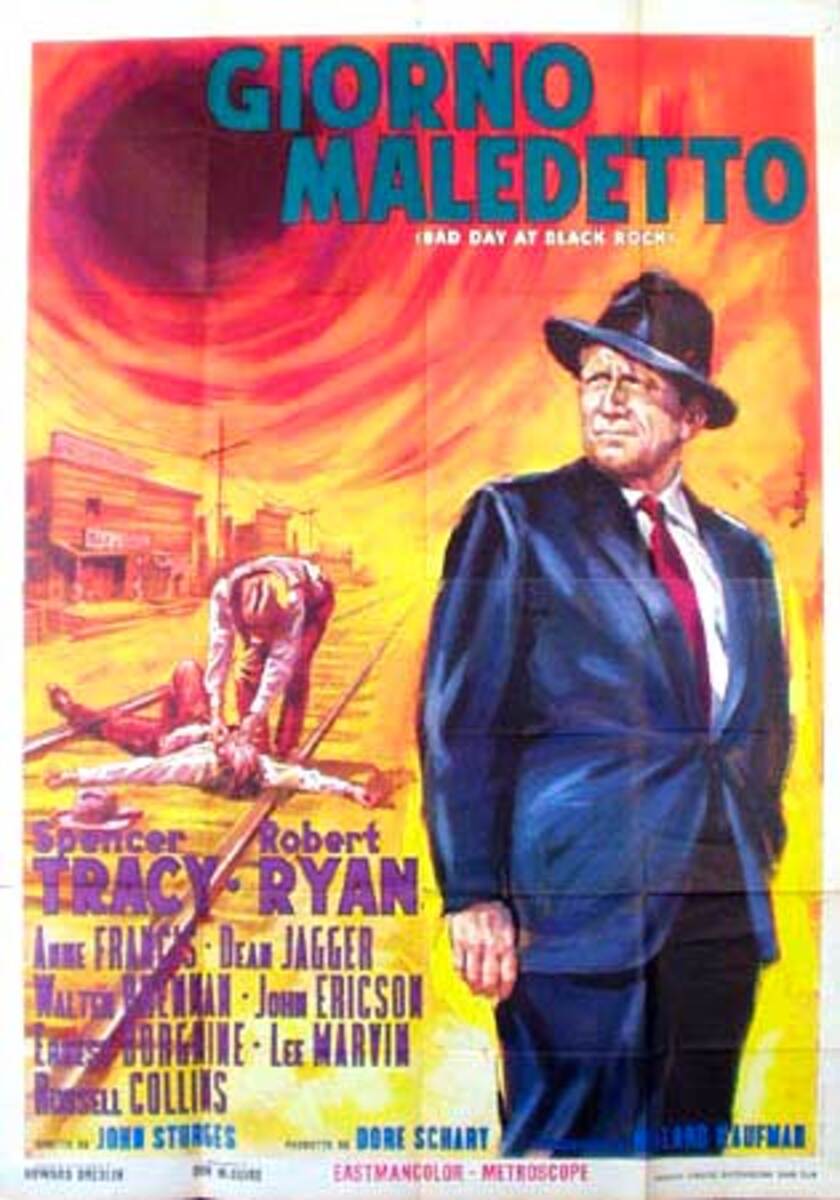 Bad Day at Black Rock Original Vintage Movie Poster Italian Release