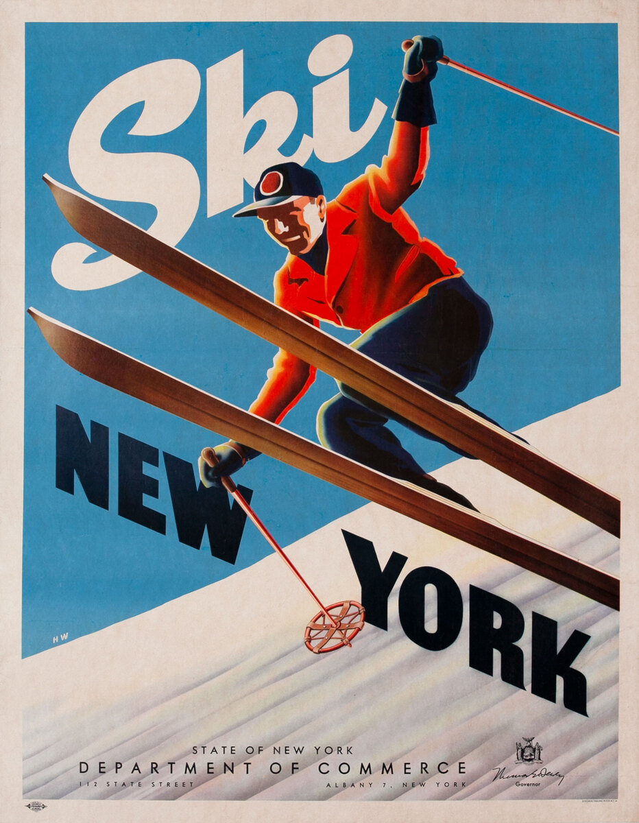 Ski New York, Travel Poster