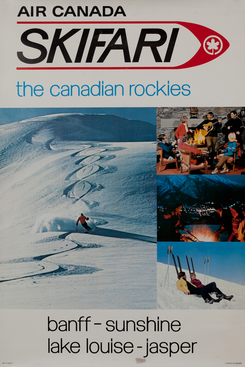 Air Canada Skifari The Canadian Rockies Travel Poster