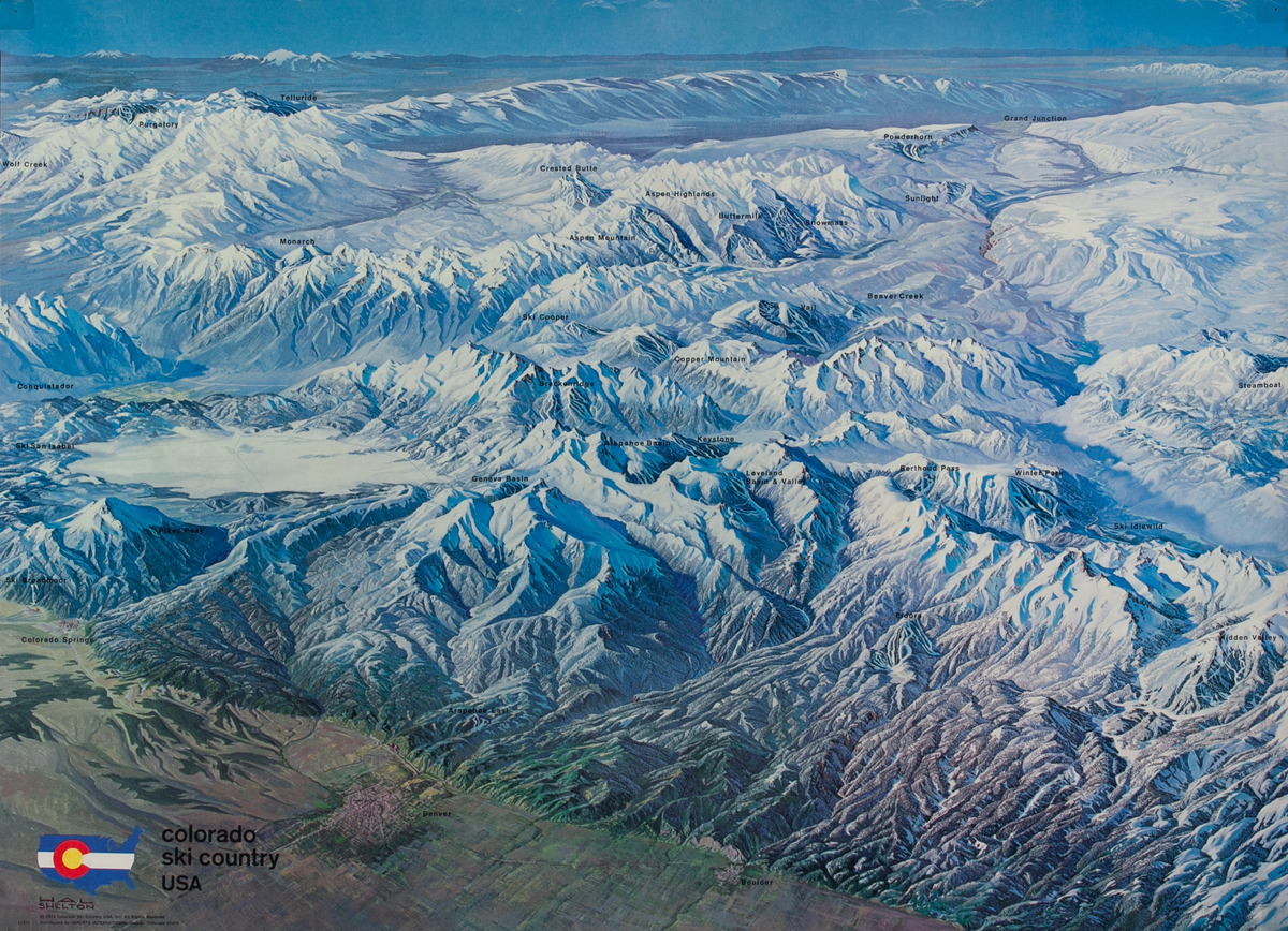 Colorado Ski Country USA, Mountain Scene Poster
