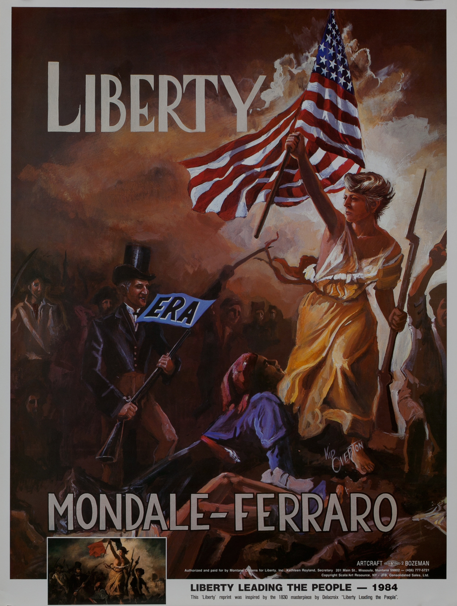 Liberty, Mondale - Ferraro 1984 Presidential Campain Poster