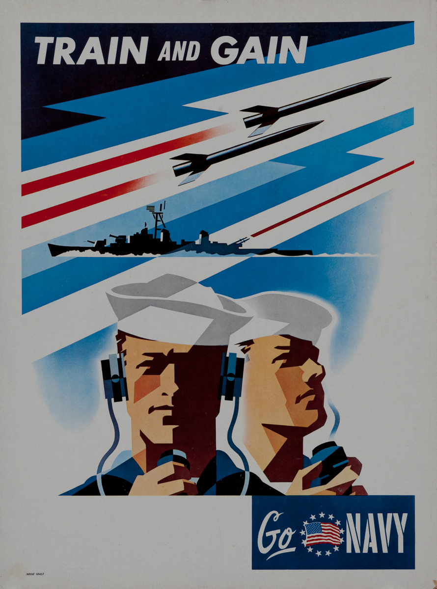 Train and Gain, Go Navy - Vietnam War Recruiting sign