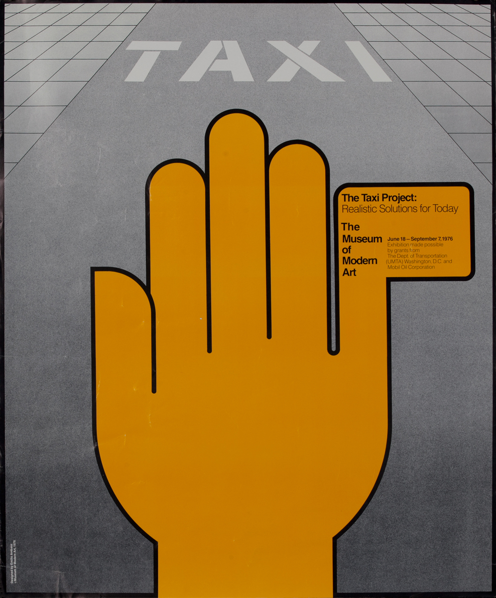 The Taxi Project, Realistic Solutions For Today, Mueum of Modern Art Exhibit Poster