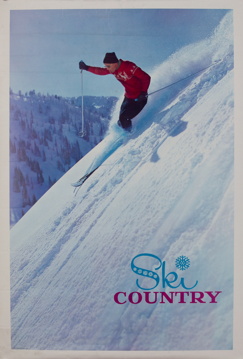 Ski Country Colorado Travel Poster