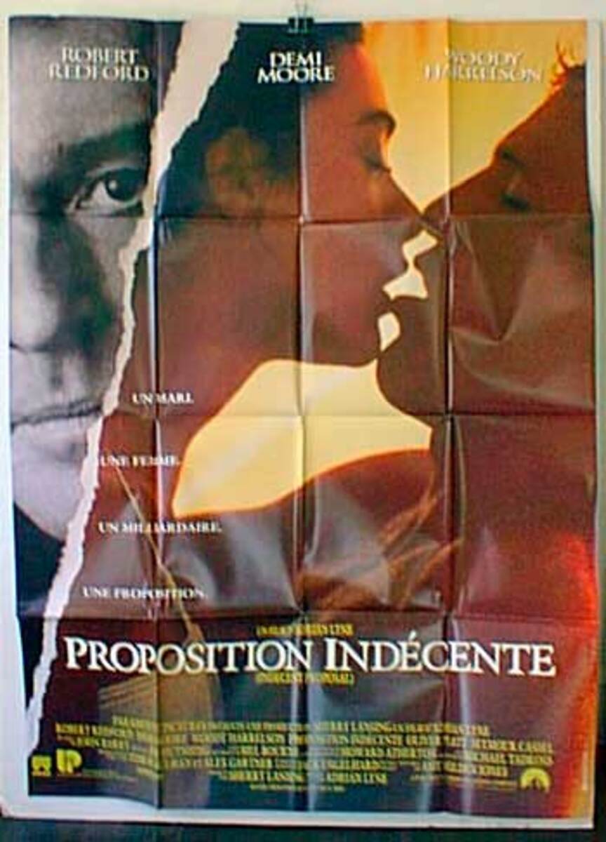 Indecent Proposal Original French Movie Poster