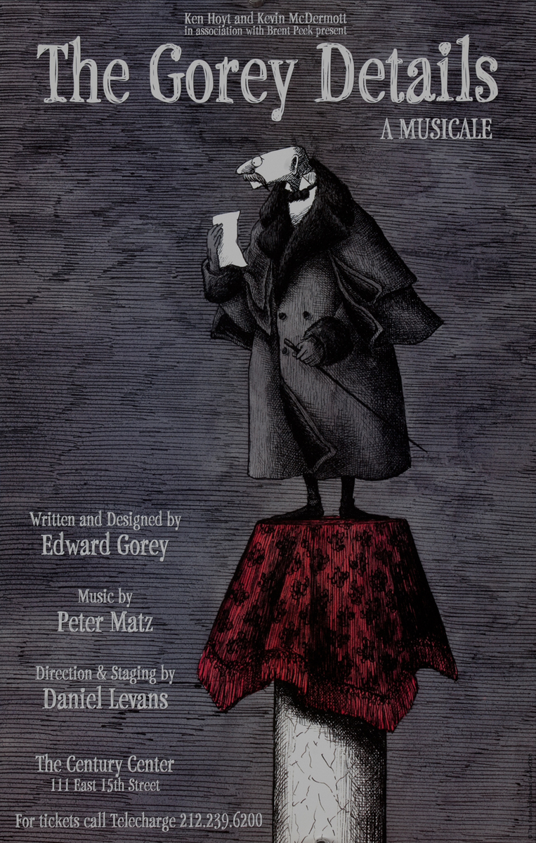 The Gorey Details - A Musicale - The Century Center- Theater Window Card