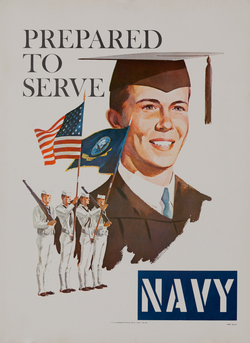 Prepared to Serve Navy - Vietnam War Recruiting Poster