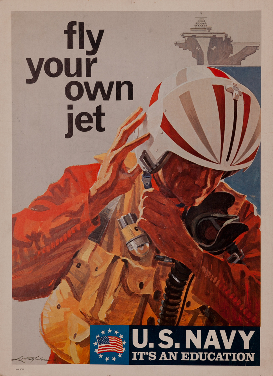 Vietnam War Recruiting Poster, U.S. Navy Fly Your Own Jet