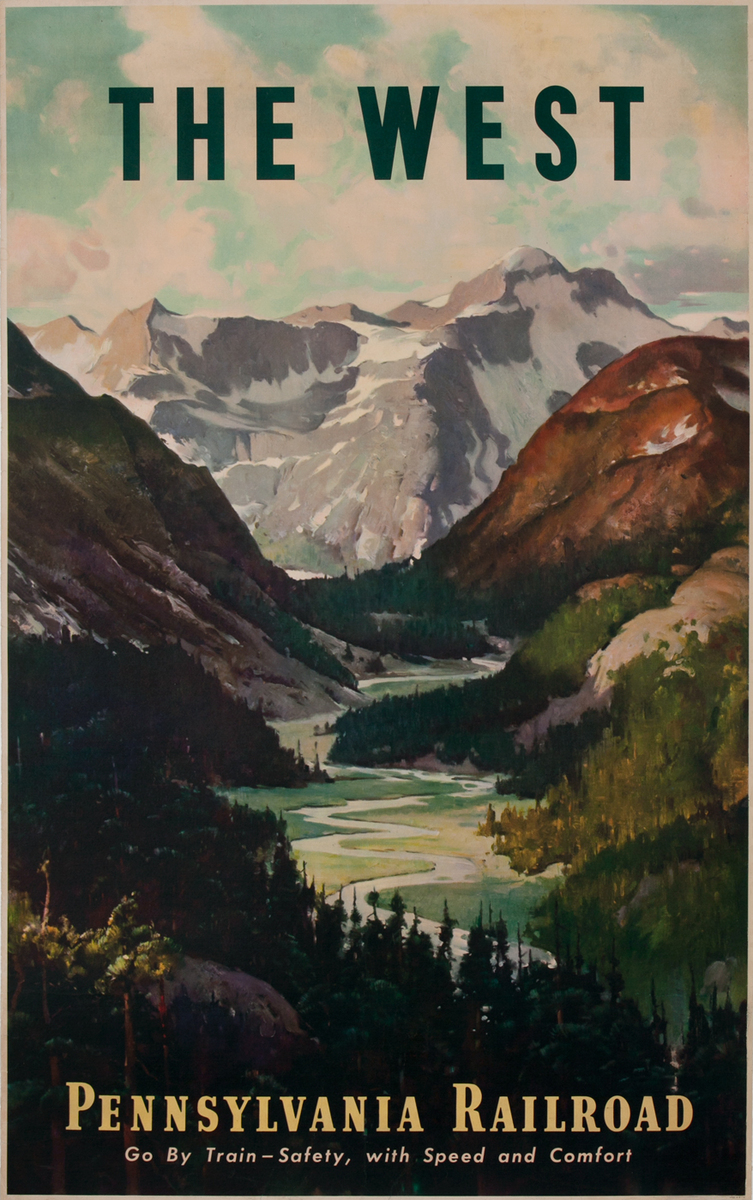 The West - Pennsylvania Railroad Travel Poster