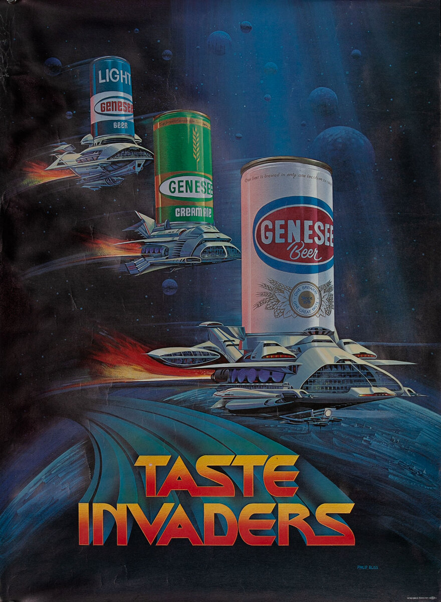 Genesee Beer Taste Invaders Poster
