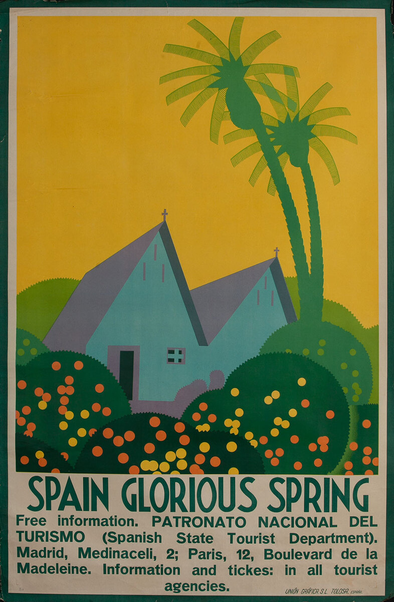 Spain Glorious Spain, Original Art Deco Travel Poster