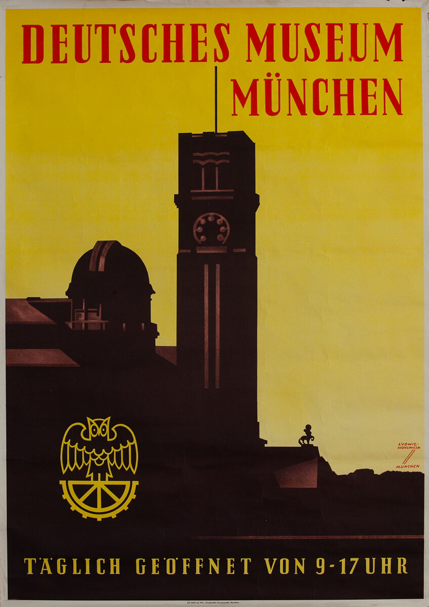 Deutsches Museum München German Travel Poster
