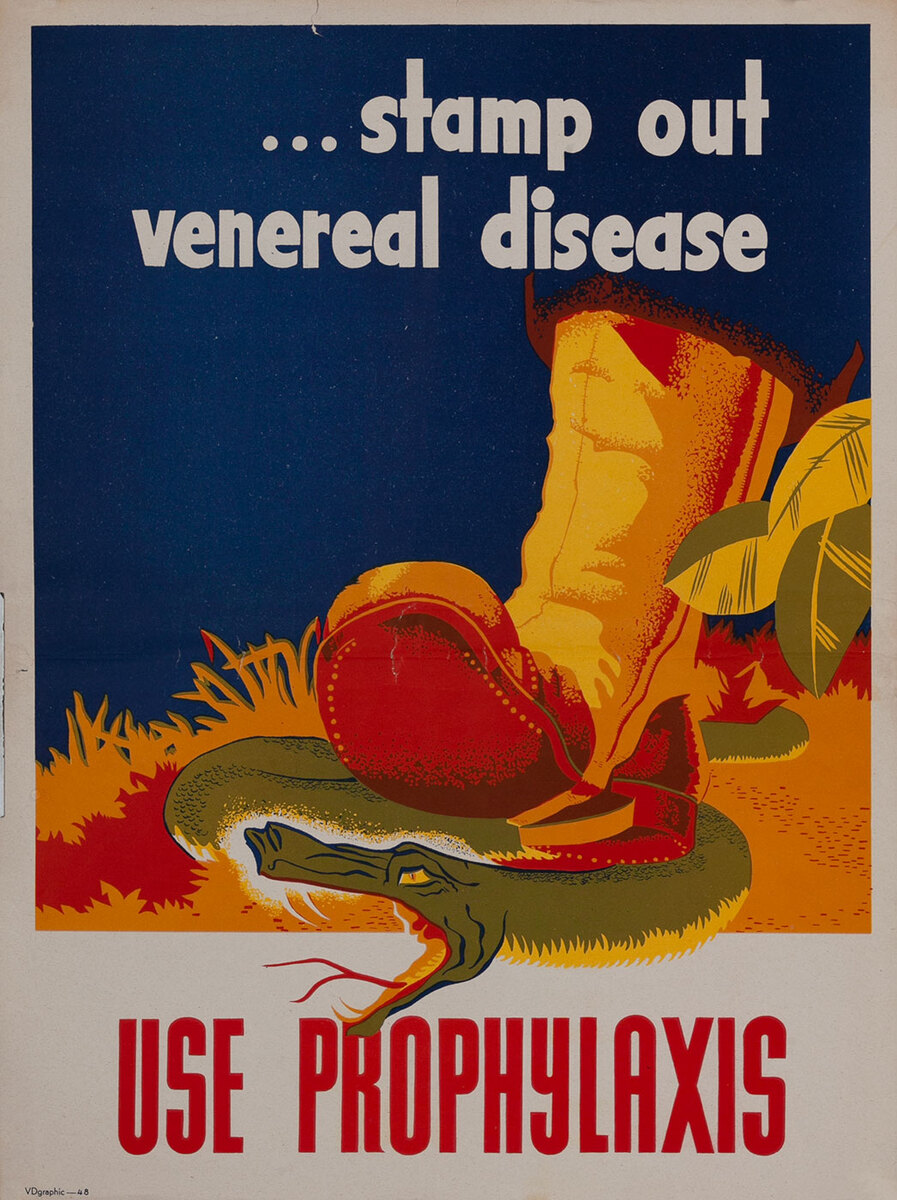 ..stamp out venereal disease  Usa Prophylaxis VDgraphic poster 48