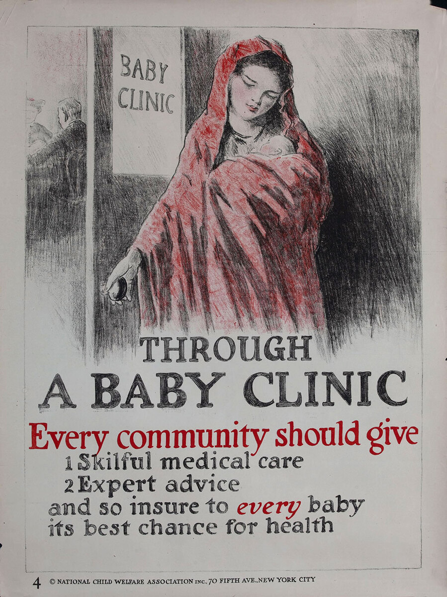 Through a Baby Clinic Every Community Should Give American Health Poster